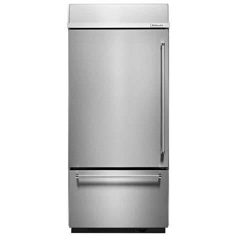 36 wide stainless steel bottom freezer cabinet depth refrigerator|36 inch wide refrigerator lowe's.